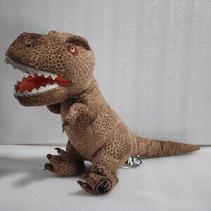 Jurassic World Dominion Brown T-REX Tyrannosaurus Rex Plush Raging Park 16" Tall